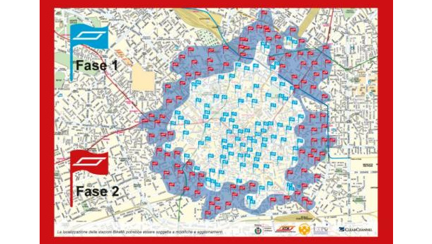 Immagine: BikeMi fuori centro