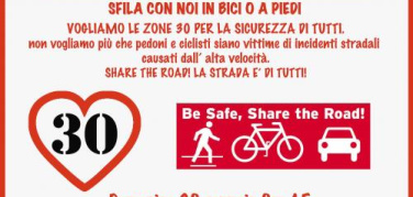 Nella domenica 30 gennaio una manifestazione in bici (e a piedi) per zone 30 e mobilità sostenibile