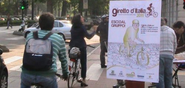 Giretto d'Italia a Torino: più di 300 le biciclette contate tra corso Francia e via Principi D'Acaja | Video
