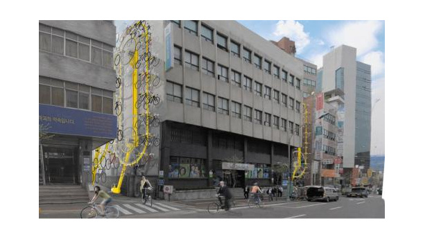 Immagine: Niente parcheggi per le due ruote? Arriva l'attaccabici!