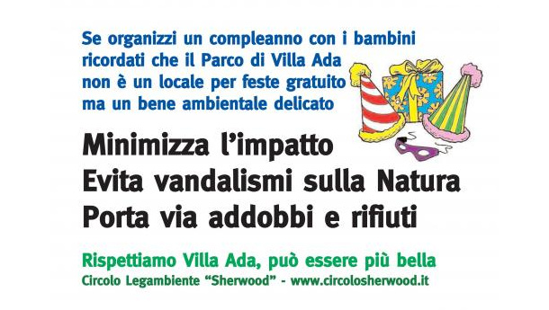 Immagine: Prosegue la campagna del circolo di Legambiente Sherwood per la salvaguardia di Villa Ada