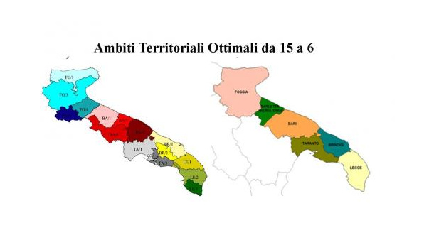Immagine: Ambiti territoriali Ottimali da 15 a 6: lunedì 21 novembre un confronto tra Regione Puglia e Province