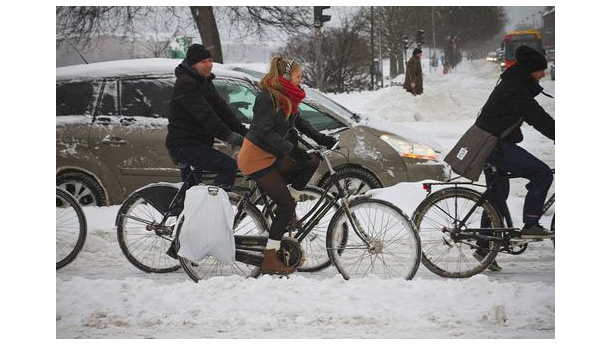 Immagine: Non usare la bici in caso di neve?