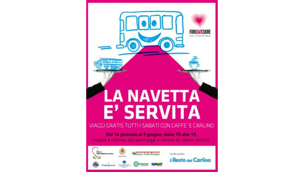 Immagine: Forlì: chi lascia a casa l'auto e prende la navetta vince un caffè e il Resto del Carlino