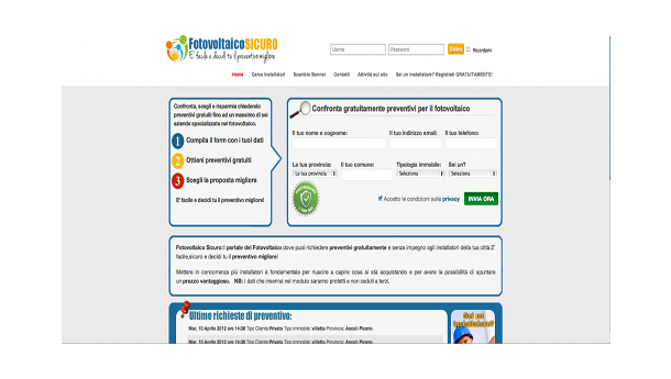 Immagine: Fotovoltaico Sicuro, il nuovo portale per i preventivi gratuiti