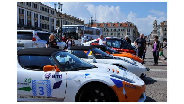 Immagine: Rally Tallin-Monte Carlo, le auto elettriche sfrecciano anche a Torino