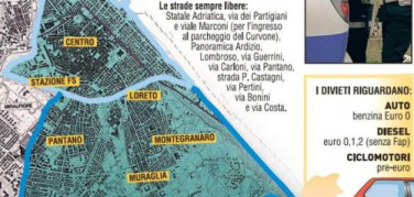 Pesaro, ripartite le misure antismog. Blocco Euro 0,1,2 diesel ed Euro 0 benzina