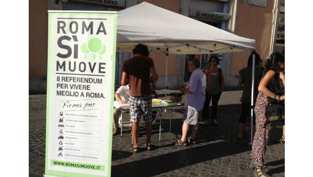 Immagine: Referendum “Roma Sì Muove”: prorogato fino al 15 ottobre il termine per la raccolta firme