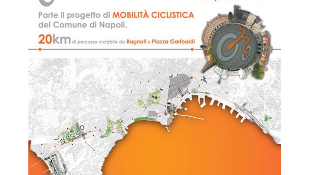 Immagine: Napoli, inaugurata la prima pista ciclabile | video
