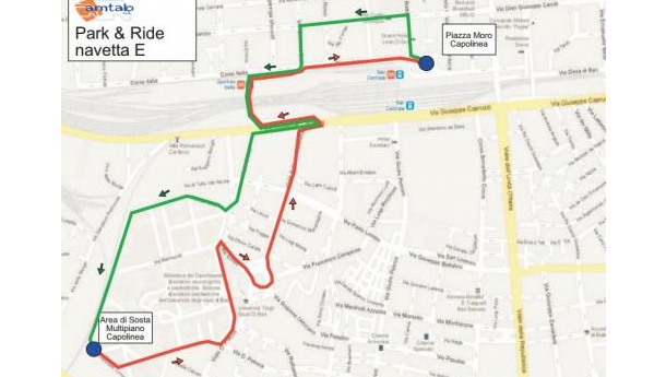 Immagine: Bari, quarto Park & Ride cittadino da 2500 posti. La frequenza sarà di 20 minuti