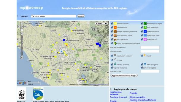 Immagine: Nasce sul web Repowermap, la mappa europea delle rinnovabili