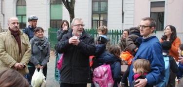 A scuola camminando, festa-biciclettata con l'Assessore Ronco alla Leone Fontana di Torino