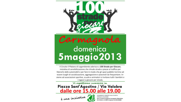 Immagine: 100 Strade per Giocare 2013: gli appuntamenti in Piemonte