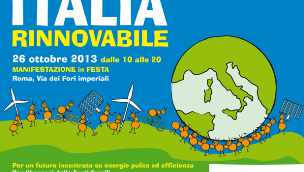 Immagine: Roma, Italia Rinnovabile: sabato 26 ottobre i Fori Imperiali dicono no alle fonti fossili