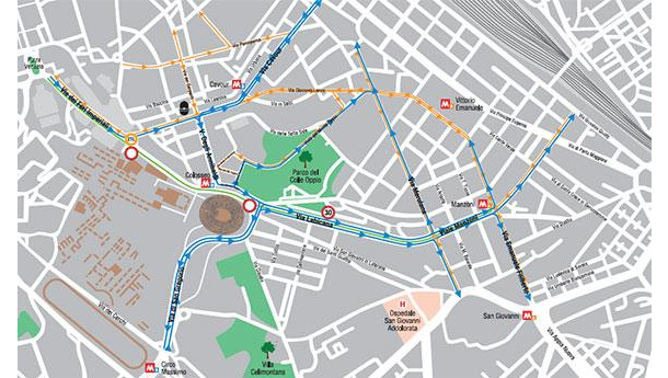 Immagine: Via Labicana, lavori in notturna: deviati i bus