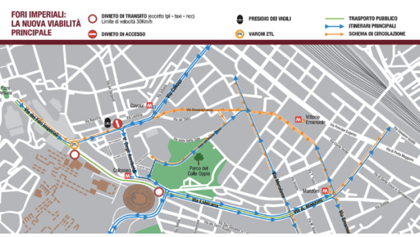 Immagine: Fori Imperiali, arriva il videocontrollo contro i trasgressori