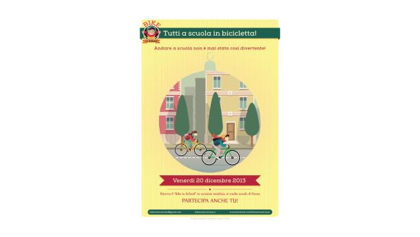 Immagine: Roma, 20 dicembre Bike To School natalizio