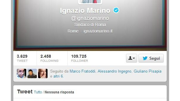 Immagine: Rifiuti a Roma, Marino su twitter: 