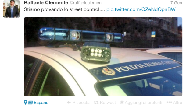 Immagine: Polizia Roma Capitale, al via i test per lo Street Control