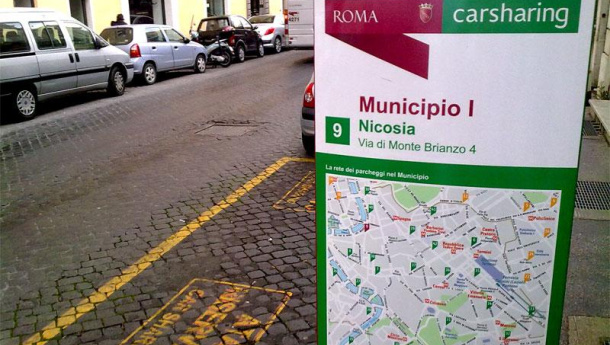 Immagine: Carsharing a Roma, ora aperto anche ai privati
