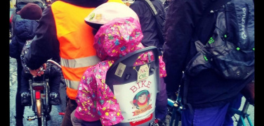 Bike to School Torino: bambini in visibilio nonostante il traffico e la neve