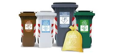 Multicestini per la differenziata in scuole, strade e parchi pubblici