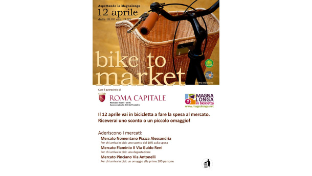 Immagine: Roma, il 12 aprile con il Bike to Market andare in bicicletta conviene ancora di più