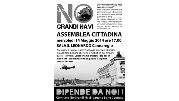 Immagine: No grandi navi a Venezia, la battaglia potrebbe arrivare a Bruxelles