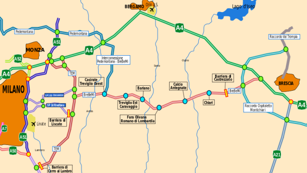 Immagine: BreBeMi, l'autostrada diretta Milano-Brescia, inaugurata il 22 luglio