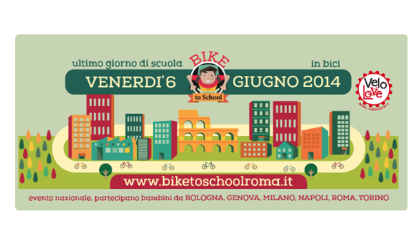 Immagine: Roma, ultimo giorno di scuola in bici con il Biketoschool