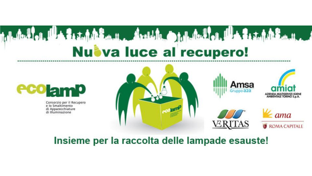 Immagine: Arriva a Roma “Nuova luce al recupero” con Ecolamp e AMA