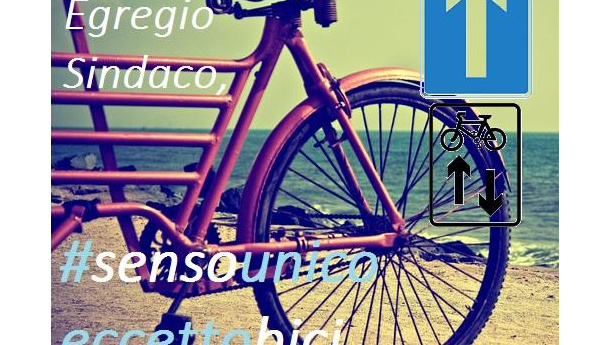 Immagine: FIAB, senso unico eccetto bici:  