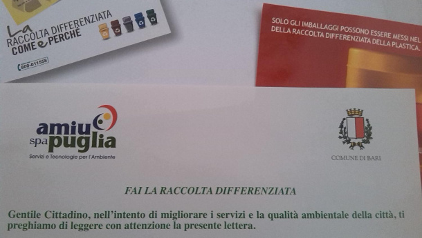 Immagine: Rifiuti. Bari in affanno. Al via la raccolta dell’organico “con chiavetta” in quasi tutti i quartieri