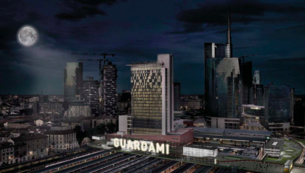 Immagine: Cavalcavia Bussa sopra Garibaldi: diventerà una piazza pedonale e si chiamerà 