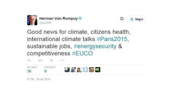 Immagine: Clima: accordo raggiunto dal Consiglio UE su nuovi obiettivi al 2030. La delusione degli ambientalisti