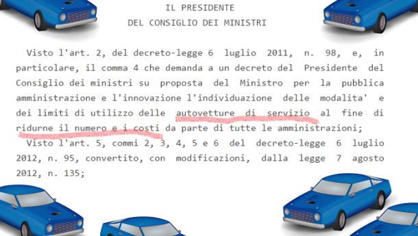 Immagine: Auto blu, il decreto è in Gazzetta Ufficiale: tutti i tagli previsti