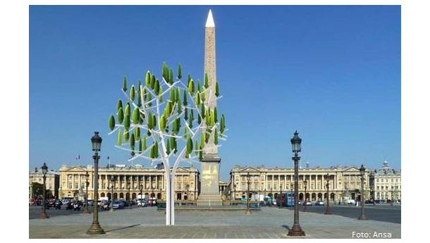 Immagine: Alberi a vento a Parigi: l'energia eolica diventa biomimetica