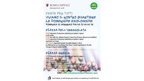Immagine: Domenica 22 febbraio giornata ecologica nel Municipio Roma II | Il programma