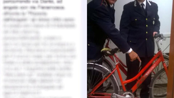 Immagine: Biciclette rubate bike sharing. Decaro: “Ritrovate grazie alla segnalazione di un cittadino”