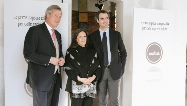 Immagine: Lavazza e Novamont presentano a Milano la prima capsula di caffè compostabile al 100%