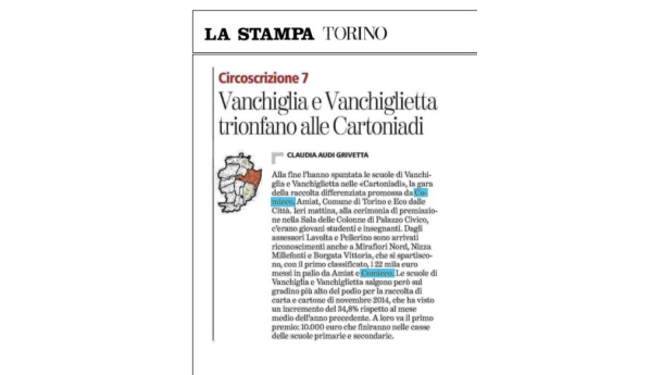 Immagine: Cartoniadi di Torino, la premiazione vista dai principali giornali