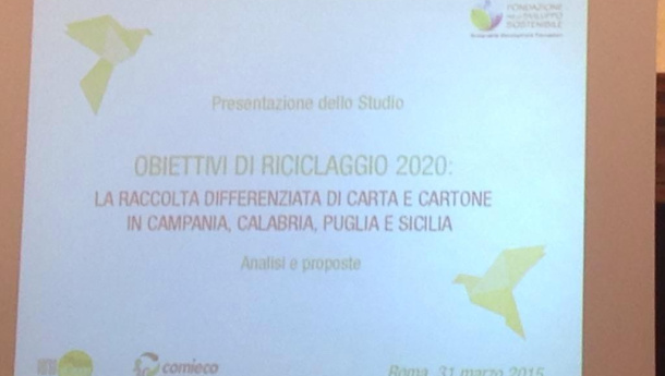 Immagine: Comieco e Fondazione Sviluppo Sostenibile: a confronto 4 regioni del Sud sui rifiuti