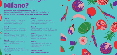 Dal 9 al 14 maggio consultazioni pubbliche sulla Food Policy nelle nove zone della città