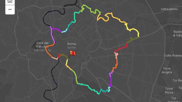 Immagine: Roma, ecco il Grande Raccordo Anulare delle Bici