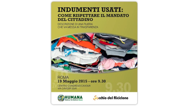 Immagine: Indumenti usati: come rispettare il mandato del cittadino? Convegno a Roma il 19 maggio