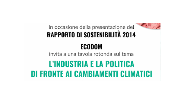 Immagine: Ecodom, il 27 maggio presentazione del Rapporto di Sostenibilità 2014