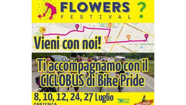 Immagine: Bike Pride lancia il ciclobus per il Flowers Festival di Collegno