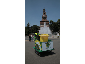 Cargo Bike anti- rifiuti, partita l’iniziativa promossa da Amsa e San pellegrino per la raccolta differenziata su due ruote