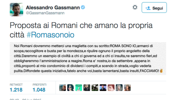 Immagine: #Romasonoio, Alessandro Gassman: 