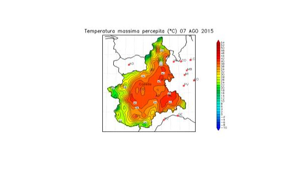 Immagine: Arpa Piemonte: ondata di calore in arrivo, a Torino le massime raggiungeranno anche i 39-40°C